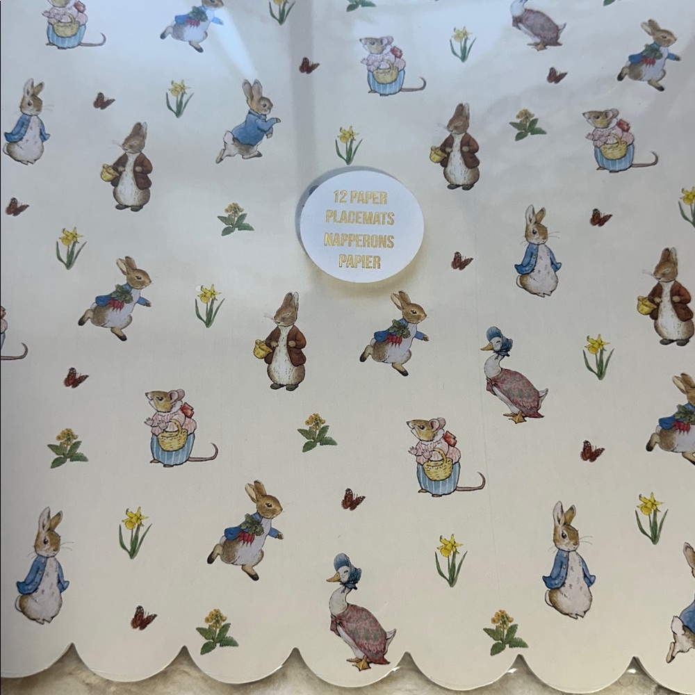 Meri Meri 12 Easter bunny paper placemats - Picture 2 of 3